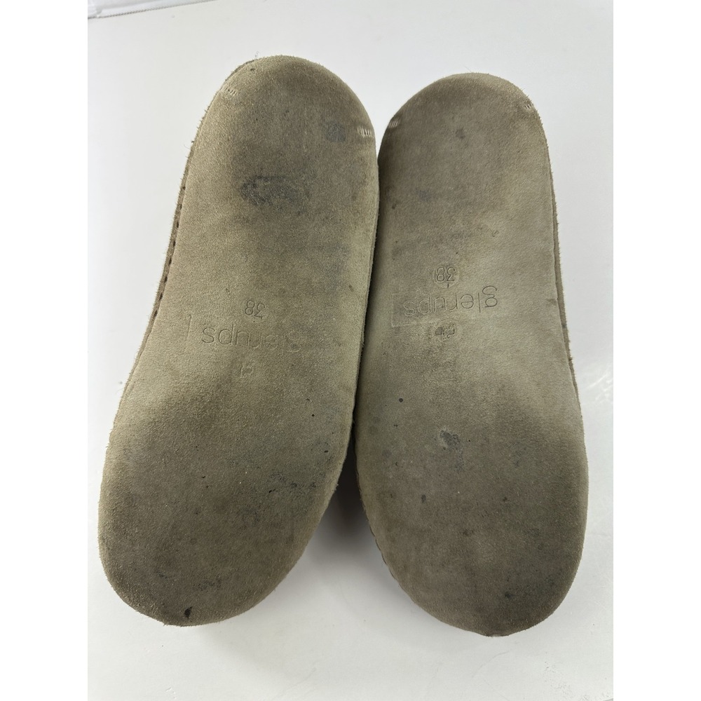 Glerups Wool Shoe W/ Leather Sole Grey Slippers EU Size 38 Equals US W 8 | M 6.5 - Picture 9 of 14